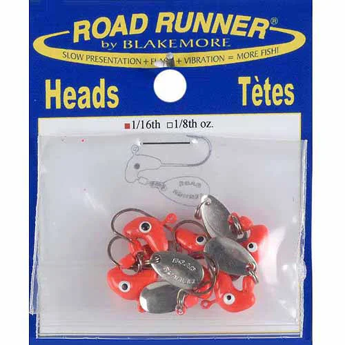 Fishing Hooks for Beach Fishing-Road Runner Heads 1/16 Oz Underspin Fishing Jig.