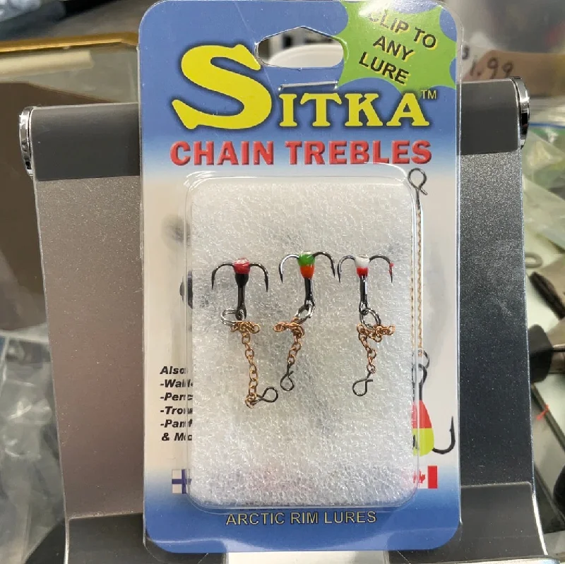 Small, Lightweight Fishing Hooks for Quick Strikes-Sitka Treble Chain Hooks 3 Pk Size 12 Sitka Treble Chain Hooks 3 Pk Size 12