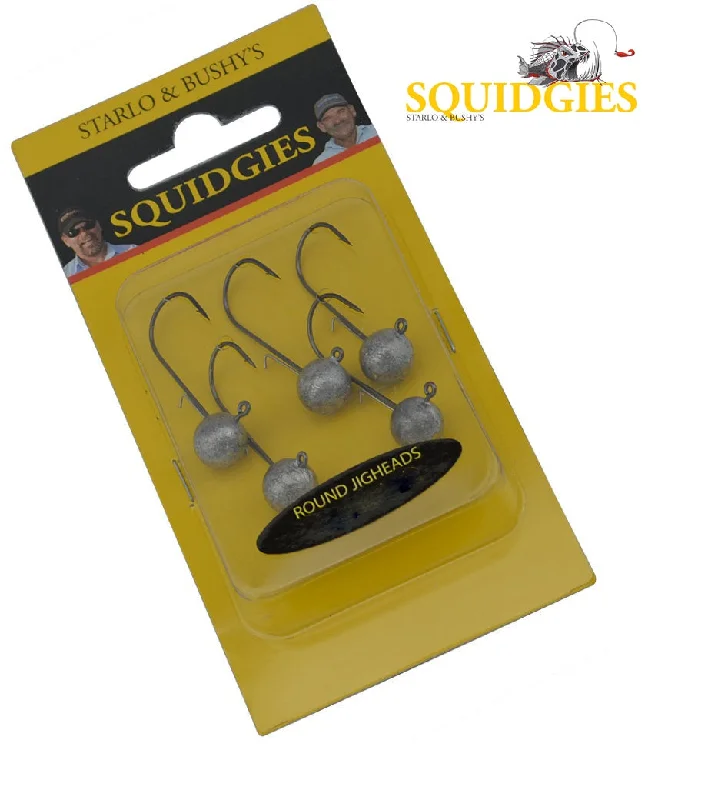 Fishing Hooks for Ice Fishing-SQUIDGIES Round Jig Heads 2gm / #4 hook