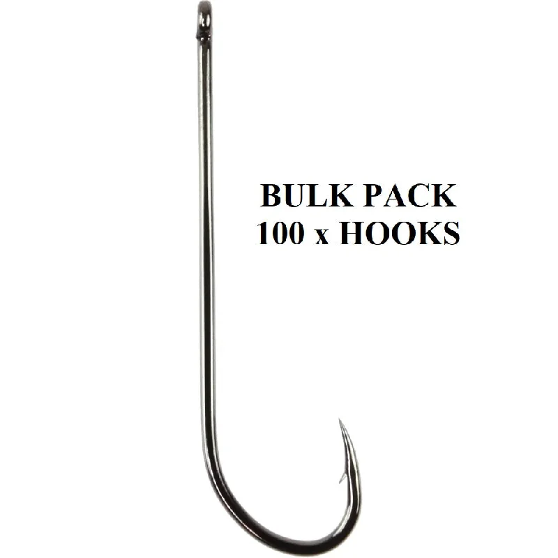 Fishing Hooks for Bait Fishing-TOA Bulk Long Shank Fishing Hooks - 100 Hook Pack