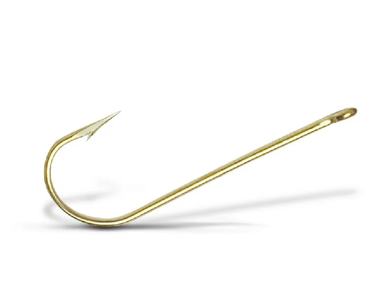 Fishing Hooks with Lightweight Design-VMC 9146 Gold Avberdeen X Long Hook Sz1