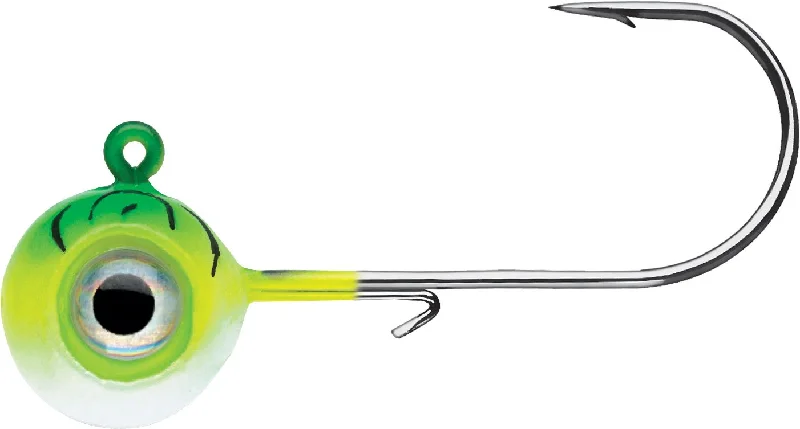 Fishing Hooks for Fast-Sinking Bait-Vmc Neon Moon Eye Jig 2/0 Hook 4 Pack One Size 0.75 Oz Green Fire Uv